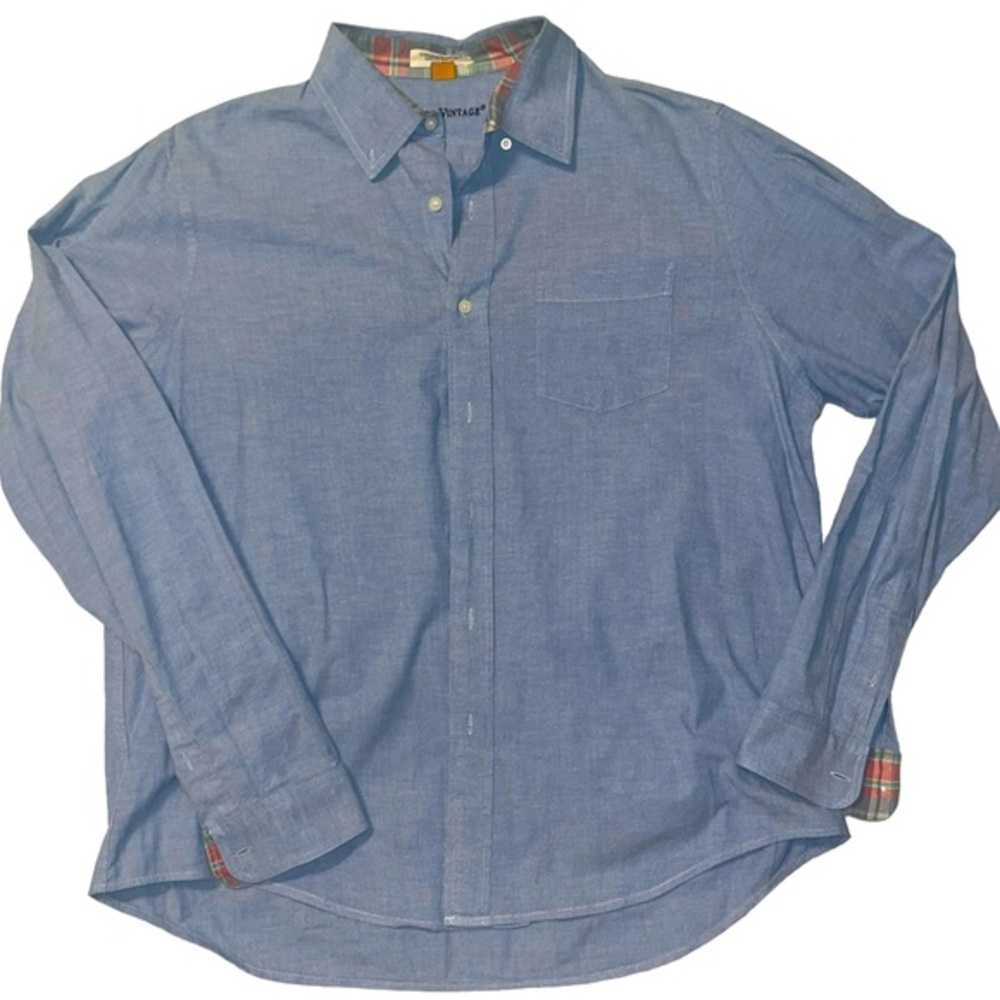 Taylor Vintage Connecticut Originals Light Blue Button Down Shirt Size Large